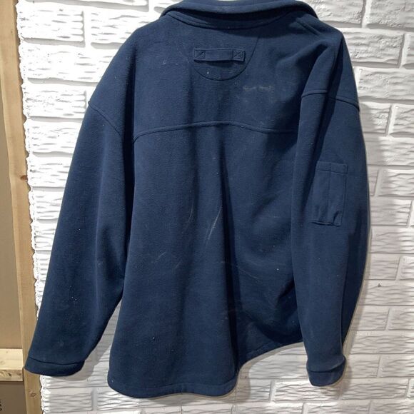 DULUTH TRADING Co Navy HEAVY THICK Fleece Jacket Full Zip Sweatshirt XL - Picture 6 of 9